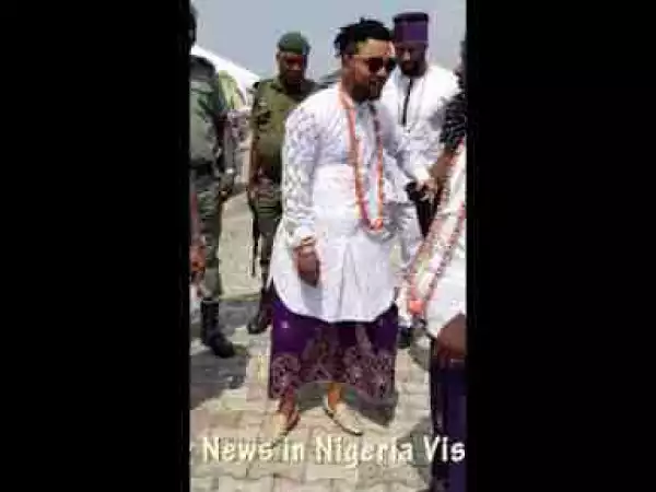 Video: That Moment Oritsefemi Storms His Traditional Wedding Like A KING With His Golden Shoe